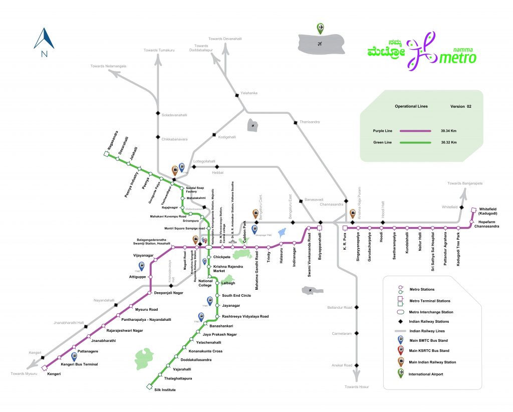 Bengaluru metro map