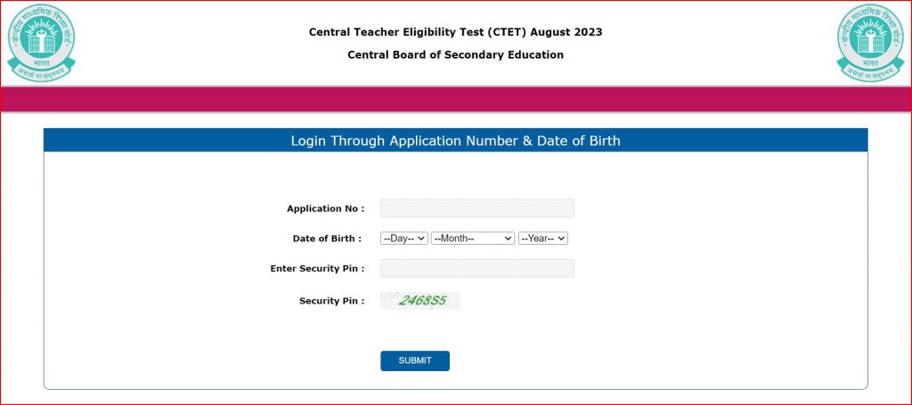 CTET Admit Card