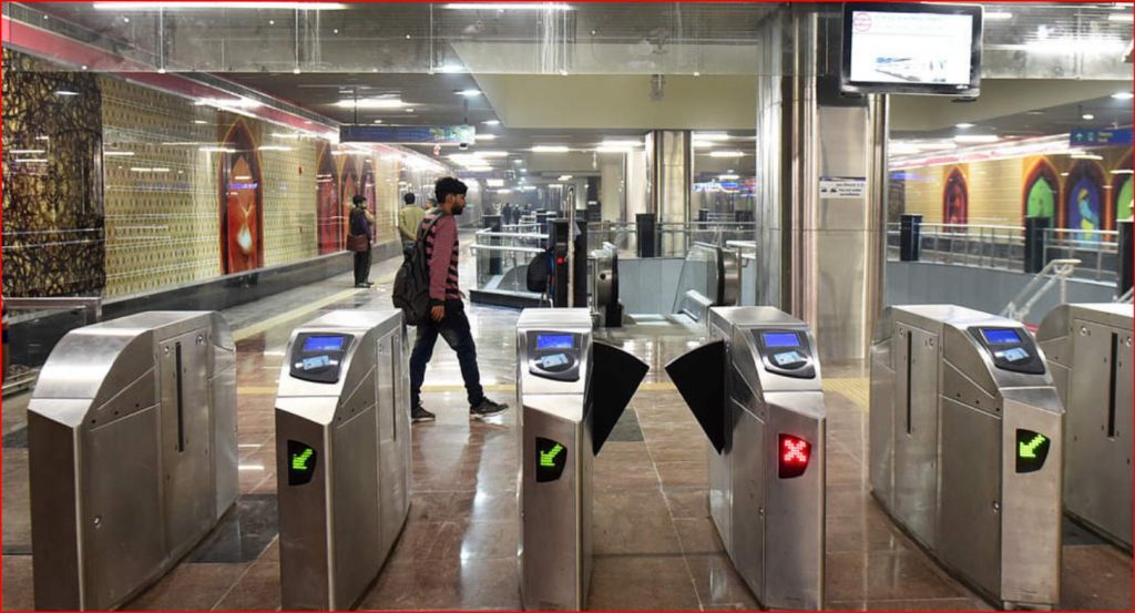 Delhi Metro Entry Exit Gates